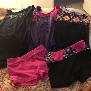 Girls gymnastics leotard bundle